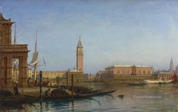 Venecia clásica Painting - VISTA DE LA ADUANA DE VENECIA Alexey Bogolyubov paisaje urbano vistas de la ciudad clásica